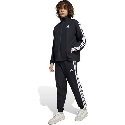 adidas tuta intera completa uomo adidas 3-stripes woven nero bianco