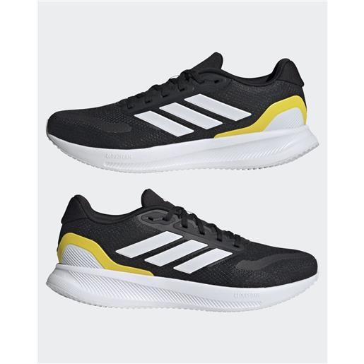 adidas scarpe sneakers uomo adidas runfalcon 5 nero giallo bianco running jogging