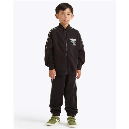 Diadora tuta intera completa ragazzi unisex Diadora jb fz logo br nero. 