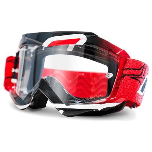 NENKI occhiali da moto per bambini, occhiali motocross bambino, occhiali da corsa fuoristrada per ragazzi, per bambini e bambine dai 3 ai 12 anni