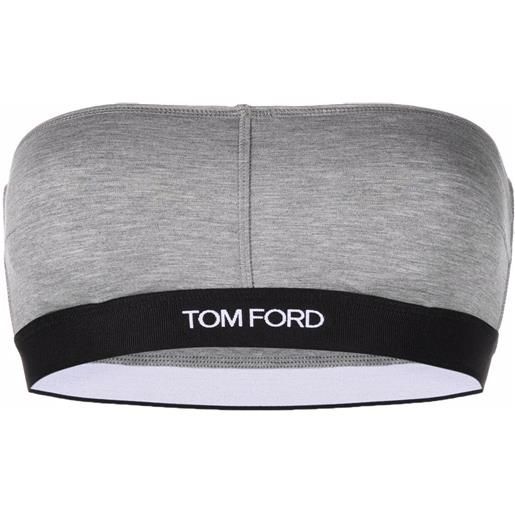 TOM FORD reggiseno con logo - grigio