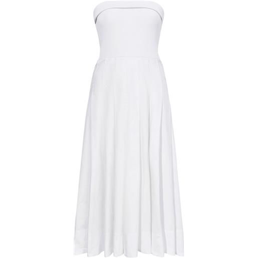 Proenza Schouler White Label abito midi senza spalline - bianco