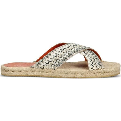 Missoni ciabatte in tessuto con fasce a incrocio - toni neutri