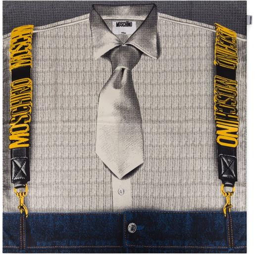 Moschino foulard in seta con stampa - bianco