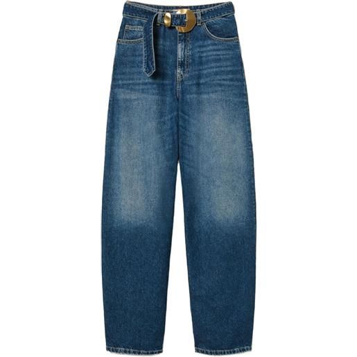 TWINSET jeans con fibbia - blu