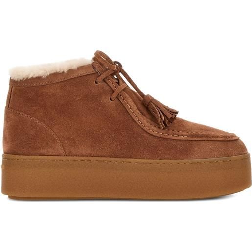 Hogan stivali in pelle scamosciata - marrone