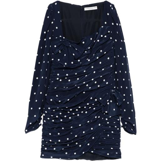 Alessandra Rich abito corto a pois - blu