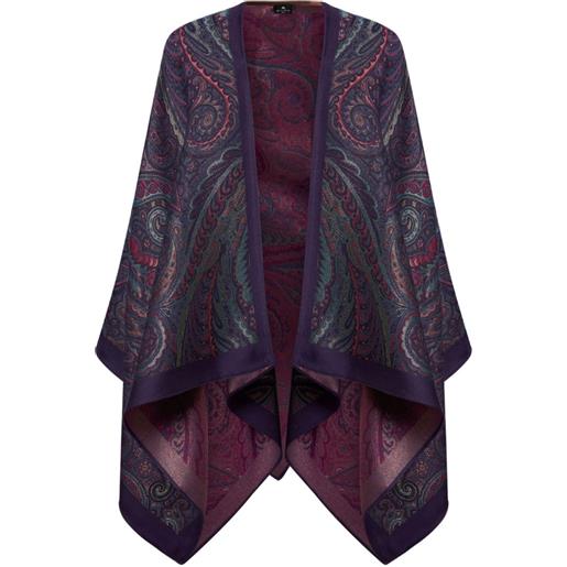 ETRO mantella con stampa paisley - blu
