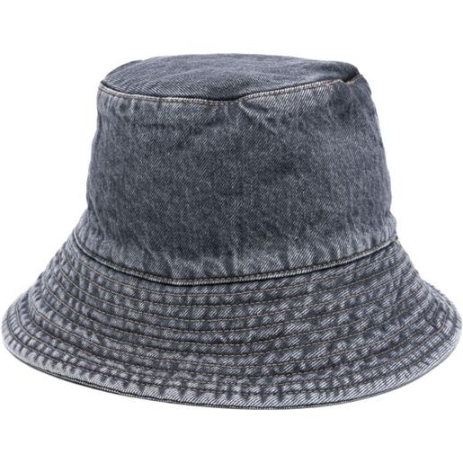 Rick Owens DRKSHDW cappello bucket denim - grigio