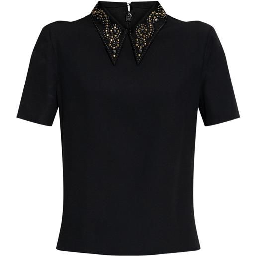 Versace blusa con decorazione - nero