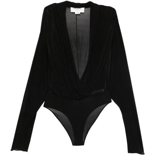 Burc Akyol body drappeggiato - nero