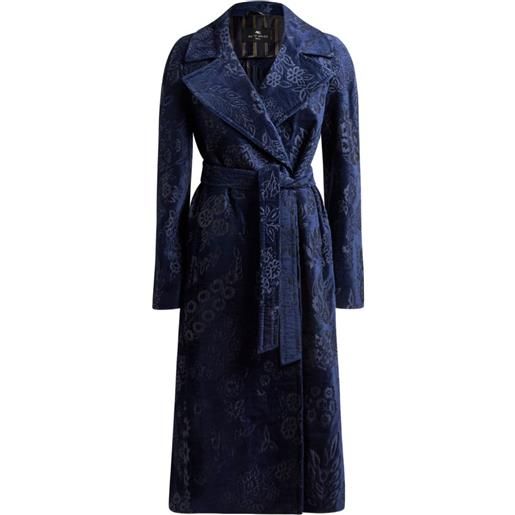 ETRO cappotto a fiori - blu