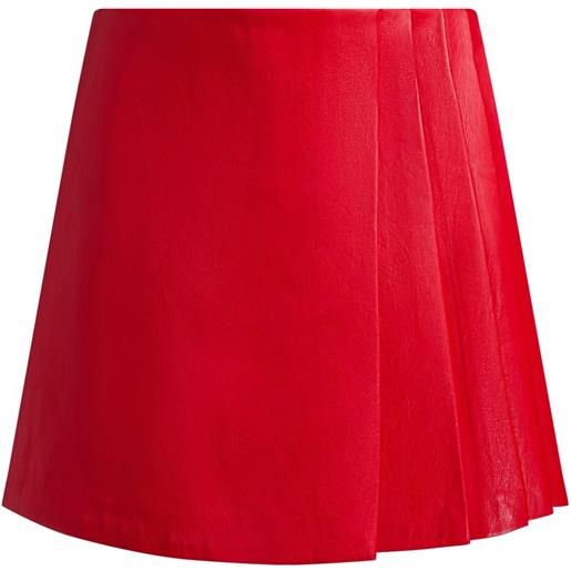 alice + olivia minigonna svasata toni - rosso
