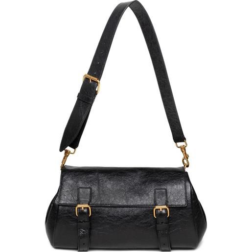 DRIES VAN NOTEN borsa a spalla con fibbia - nero