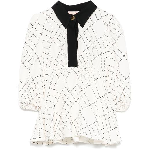 Elisabetta Franchi La Mia Bambina abito con stampa - bianco