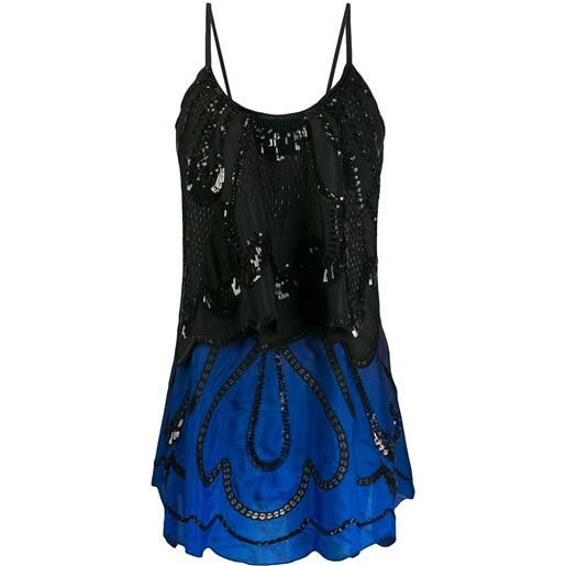 Alberta Ferretti abito corto con decorazione - blu