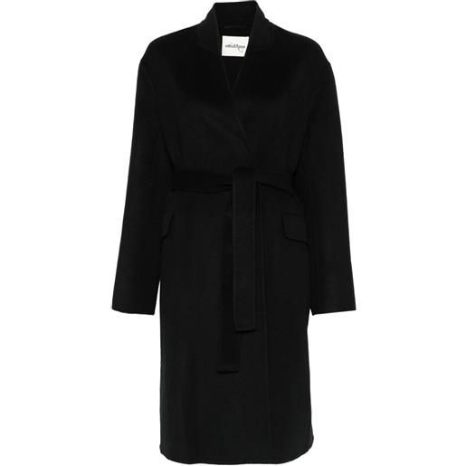 Ottod'Ame cappotto a portafoglio con cintura - nero