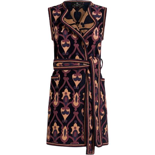 ETRO abito corto con motivo jacquard - blu