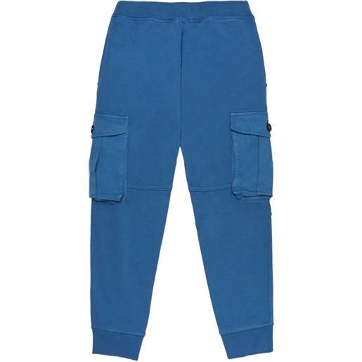 DSQUARED2 KIDS cargo con logo foglia acero - blu
