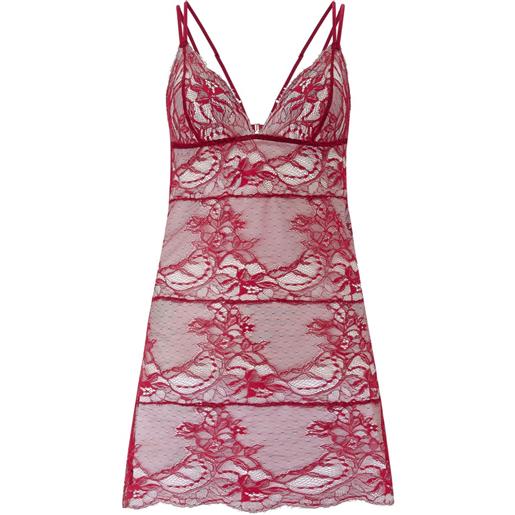 Fleur Of England sottoveste con ricamo - rosso