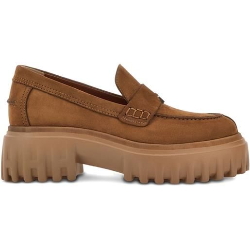 Hogan mocassini in pelle scamosciata - marrone