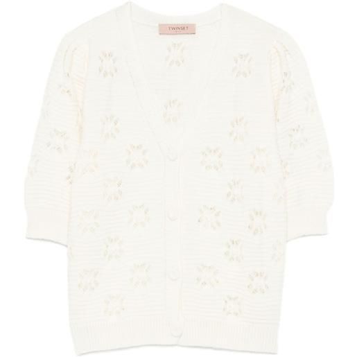 TWINSET cardigan a fiori - bianco