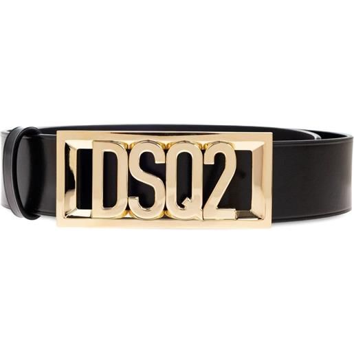 DSQUARED2 cintura con logo - nero