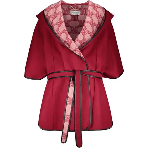 Max Mara mantella con cappuccio - rosso