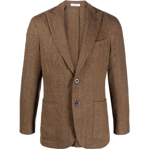 Boglioli blazer monopetto spigato - marrone