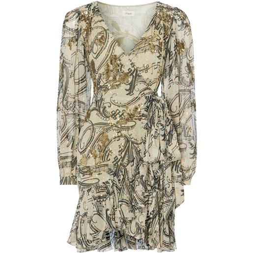 Temperley London abito corto silvana - verde