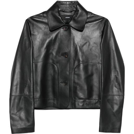 Arma giacca in pelle emy - nero