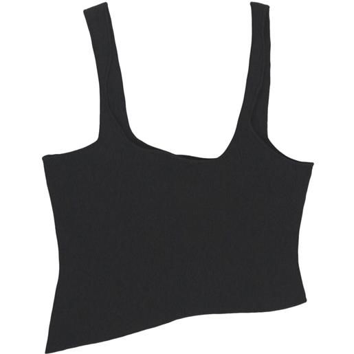 Christopher Esber canotta asimmetrica a coste - nero