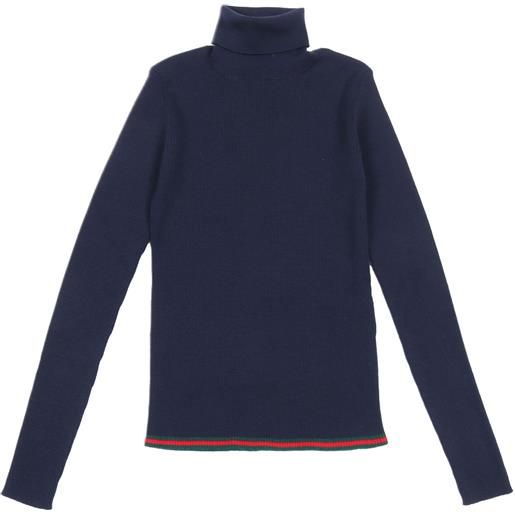 GUCCI KIDS j l/s turtleneck wool rib st w