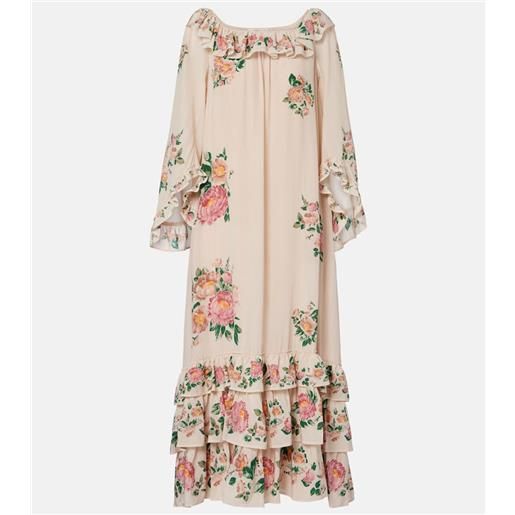 Chloe chloã© abito lungo in seta crãªpe de chine