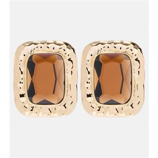 Self-Portrait orecchini amber bagnati in oro