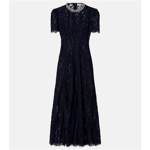 Self-Portrait abito midi in pizzo