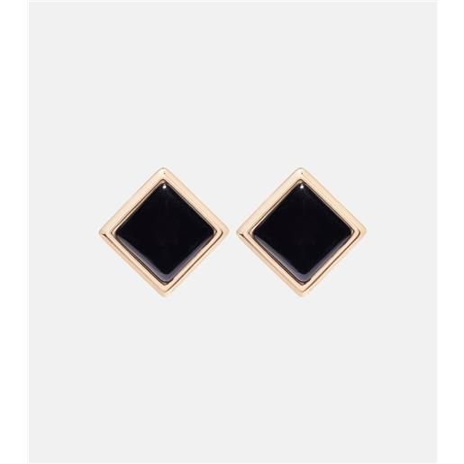 Self-Portrait orecchini bagnati in oro con smalto