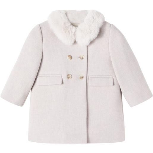 Bonpoint baby - cappotto moka in misto lana