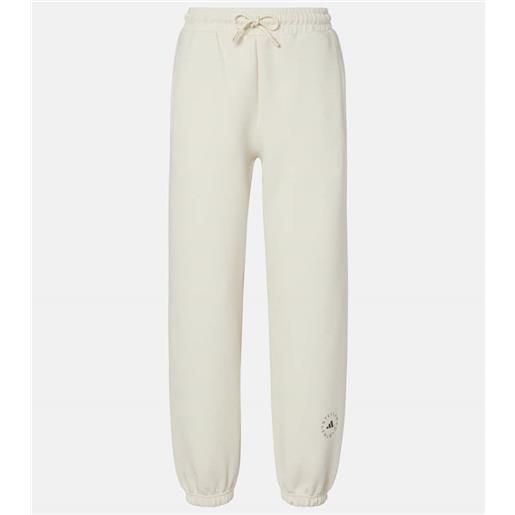Adidas by Stella McCartney pantaloni sportivi in pile di misto cotone con logo