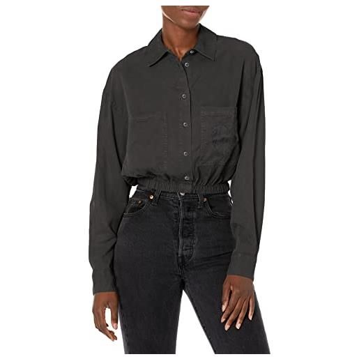 Desigual camicia a maniche lunghe t-shirt, nero, m donna