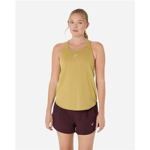 Asics road w - canotta running - donna - giallo