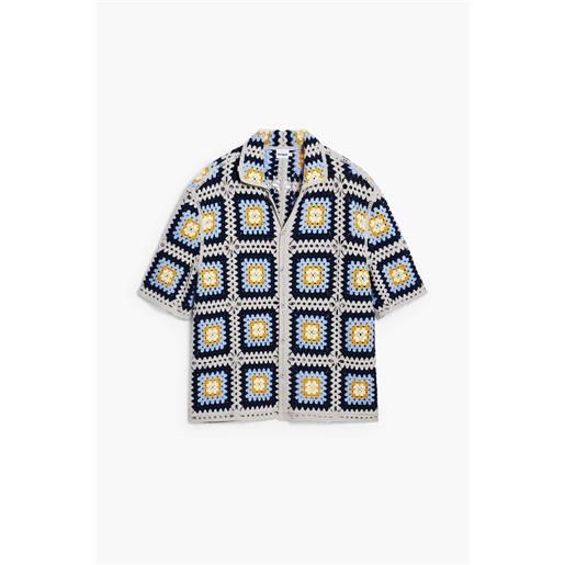 Desigual camicia a maniche corte all'uncinetto