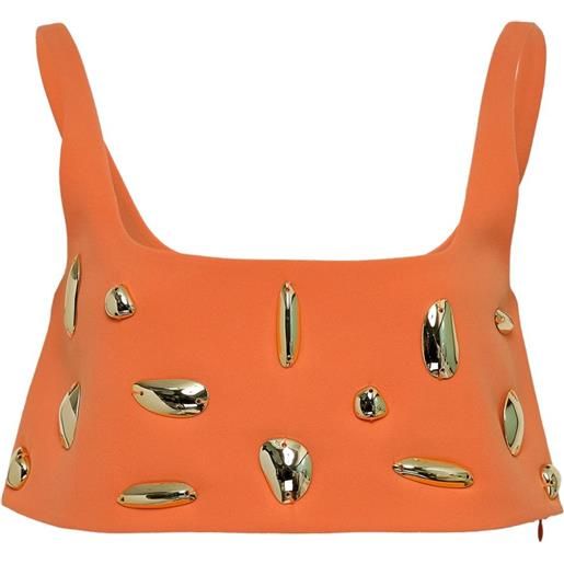 Alexis canotta con decorazione - arancione