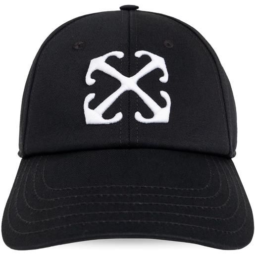 Off-White cappello da baseball con ricamo arrow drill - nero