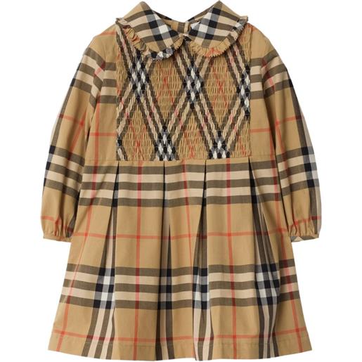 Burberry Kids abito a quadri - marrone