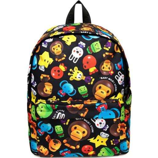 *BABY MILO® STORE BY *A BATHING APE® zaino con stampa millo 3d - nero