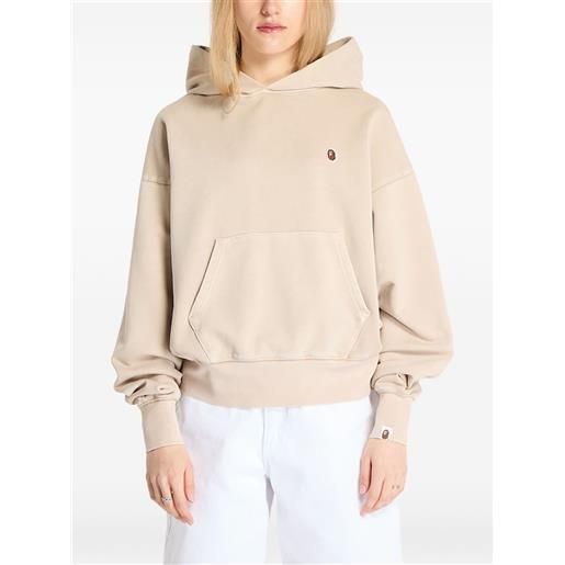 A BATHING APE® felpa con cappuccio one point - toni neutri