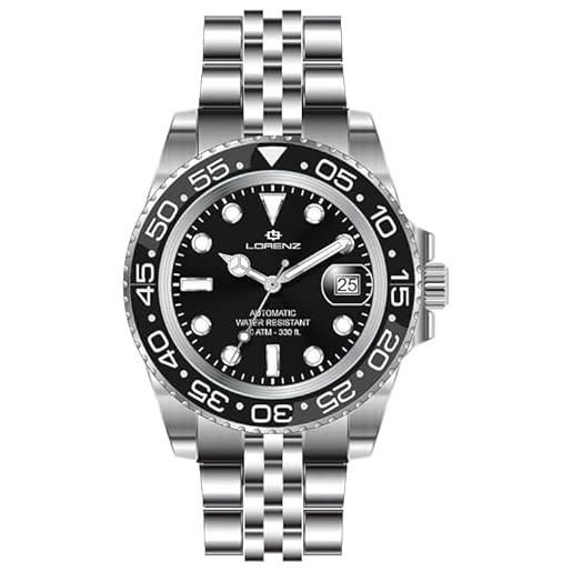 Lorenz automatic 28196aa - orologio uomo in acciaio inossidabile - orologio sportivo sub 100m
