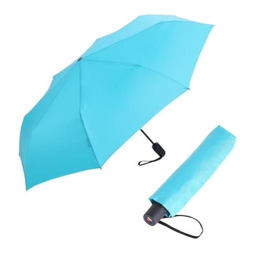 Knirps i. 200 medium duomatic ombrello con borsa portaombrelli i ombrello tascabile piccolo con pulsante i ombrello automatico i ombrello tascabile leggero e resistente alla pioggia