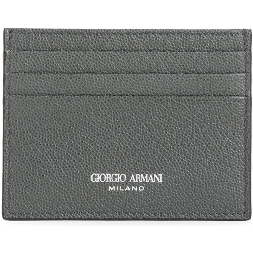 Giorgio Armani portacarte in pelle - grigio